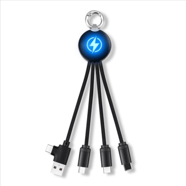cáp sạc 3 trong 1 , logo led phát sáng khi sử dụng