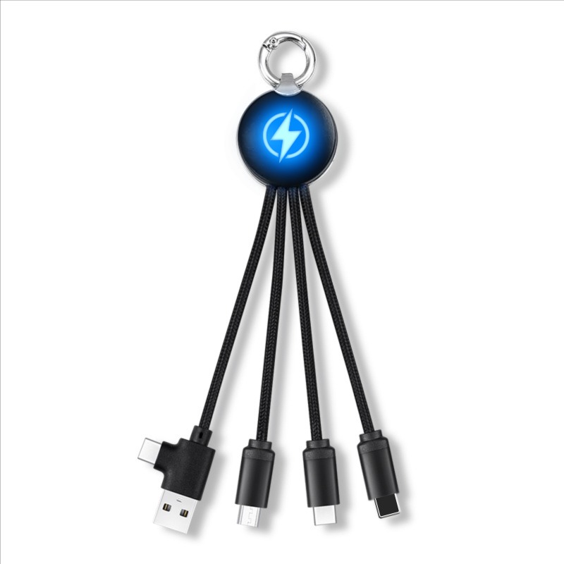 cáp sạc 3 trong 1 , logo led phát sáng khi sử dụng
