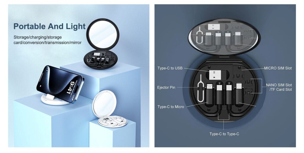 bộ cáp sạc đa năng - Giải Pháp Quà Tặng Công Nghệ Sáng Tạo Cho Doanh Nghiệp