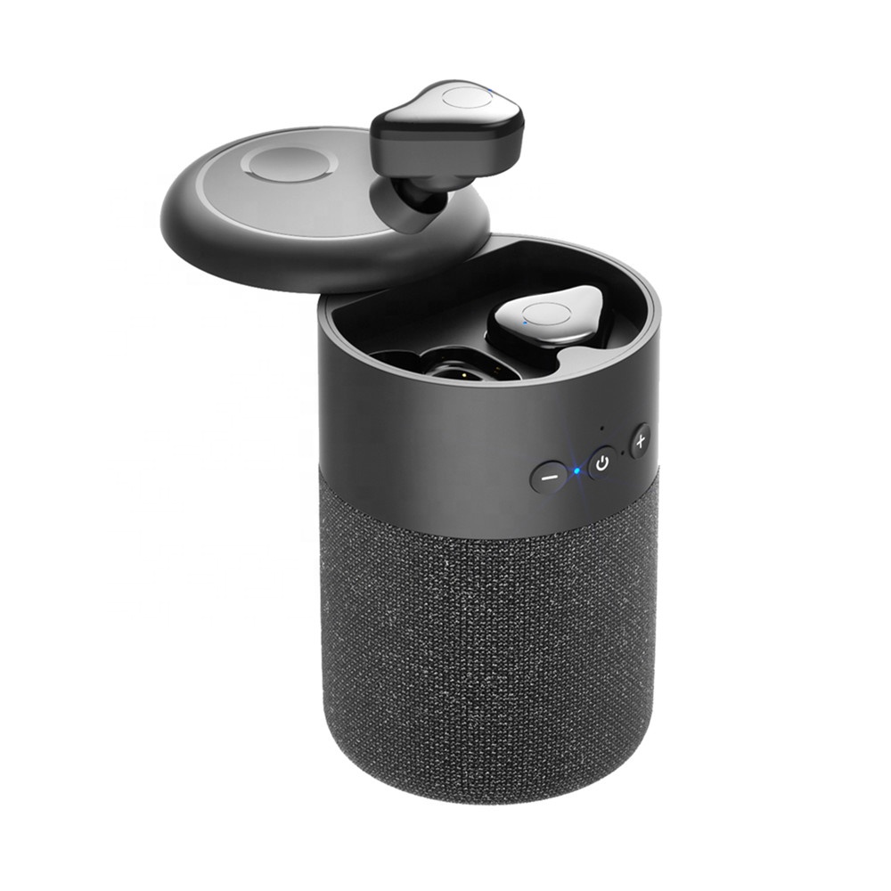 Loa bluetooth quà tặng 2in1 tích hợp tai nghe TWS cao cấp cho doanh nghiệp