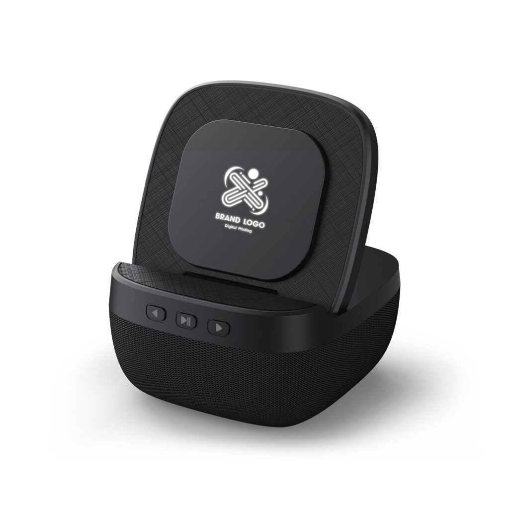 Loa Bluetooth tích hợp logo LED phát sáng – Quà tặng doanh nghiệp cao cấp