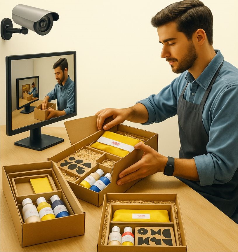 Quay video đóng gói hàng hóa kết hợp giải pháp bảo mật